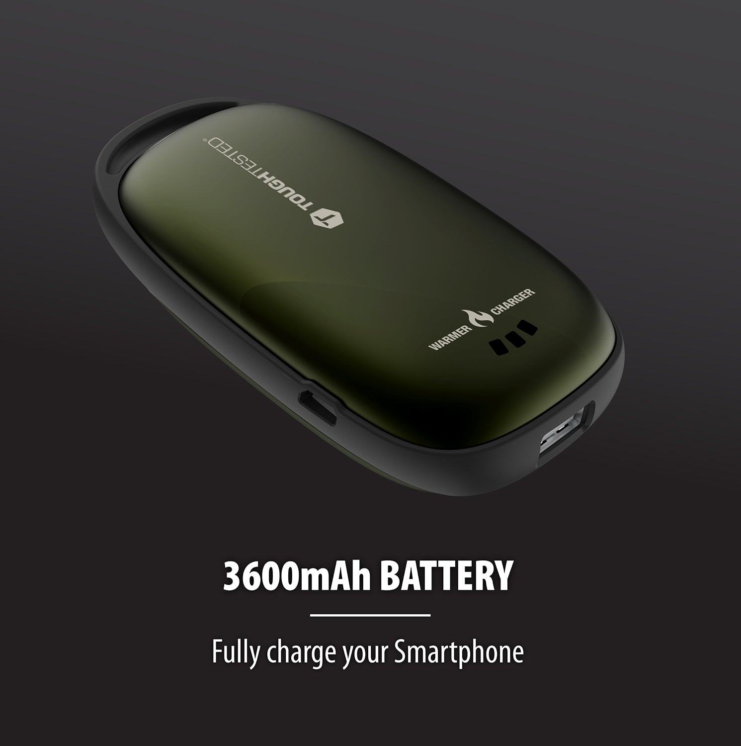 ToughTested Hand Warmer & Phone Charger, 3600mAh