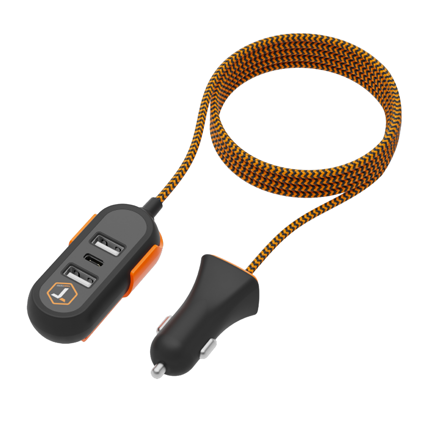 ToughTested 4-Port Extender 47W 12V Front & Backseat PD Car Charger
