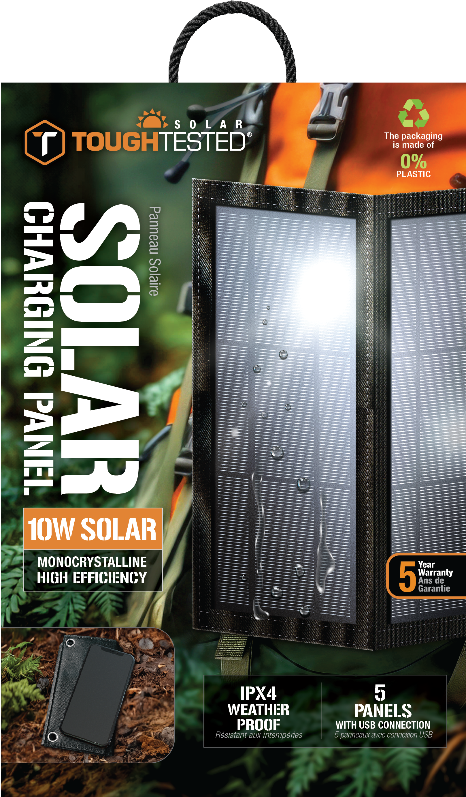 ToughTested 10 Watt Foldable Solar Panel