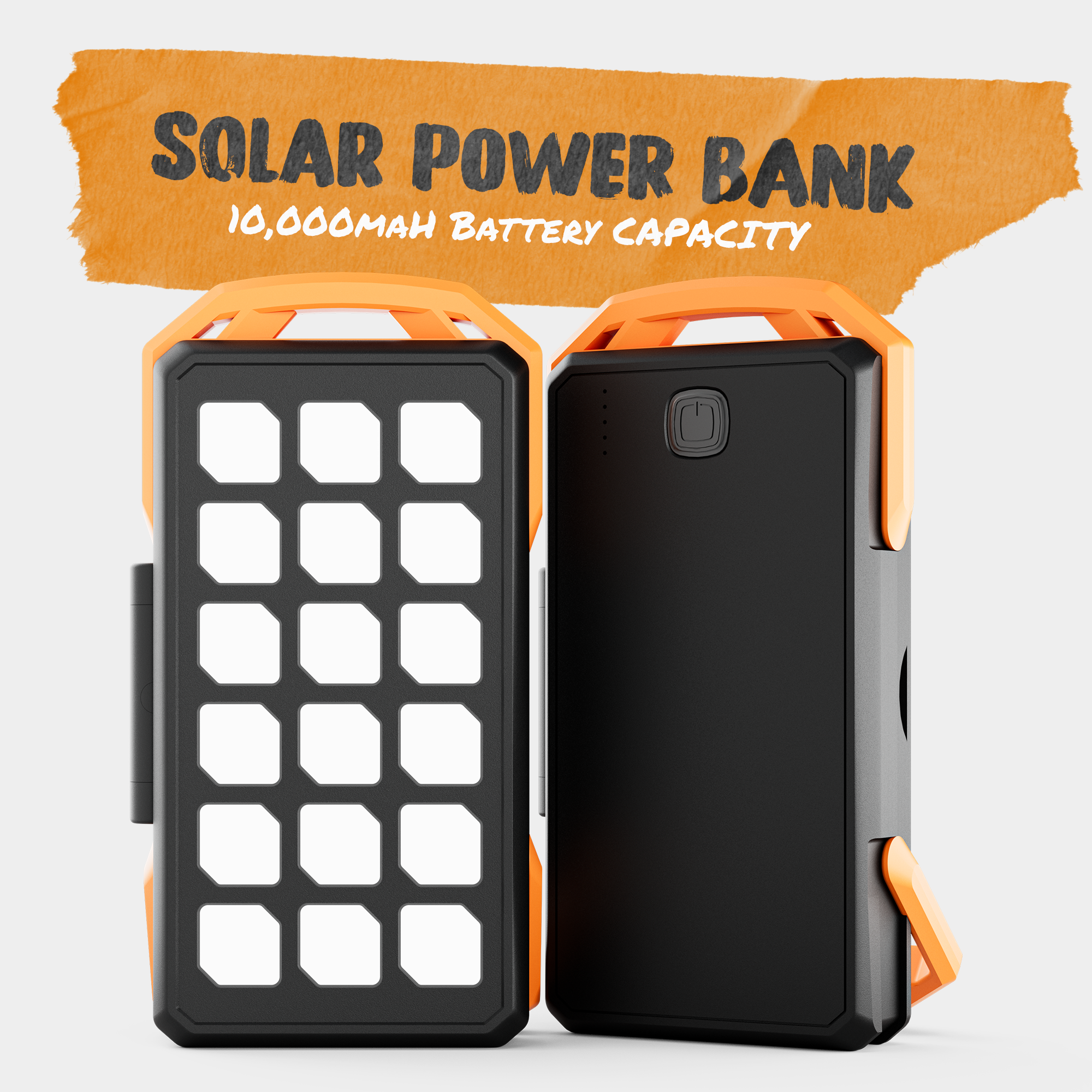 ToughTested Switchback 10000mAh Solar Power Bank & LED Panel Light