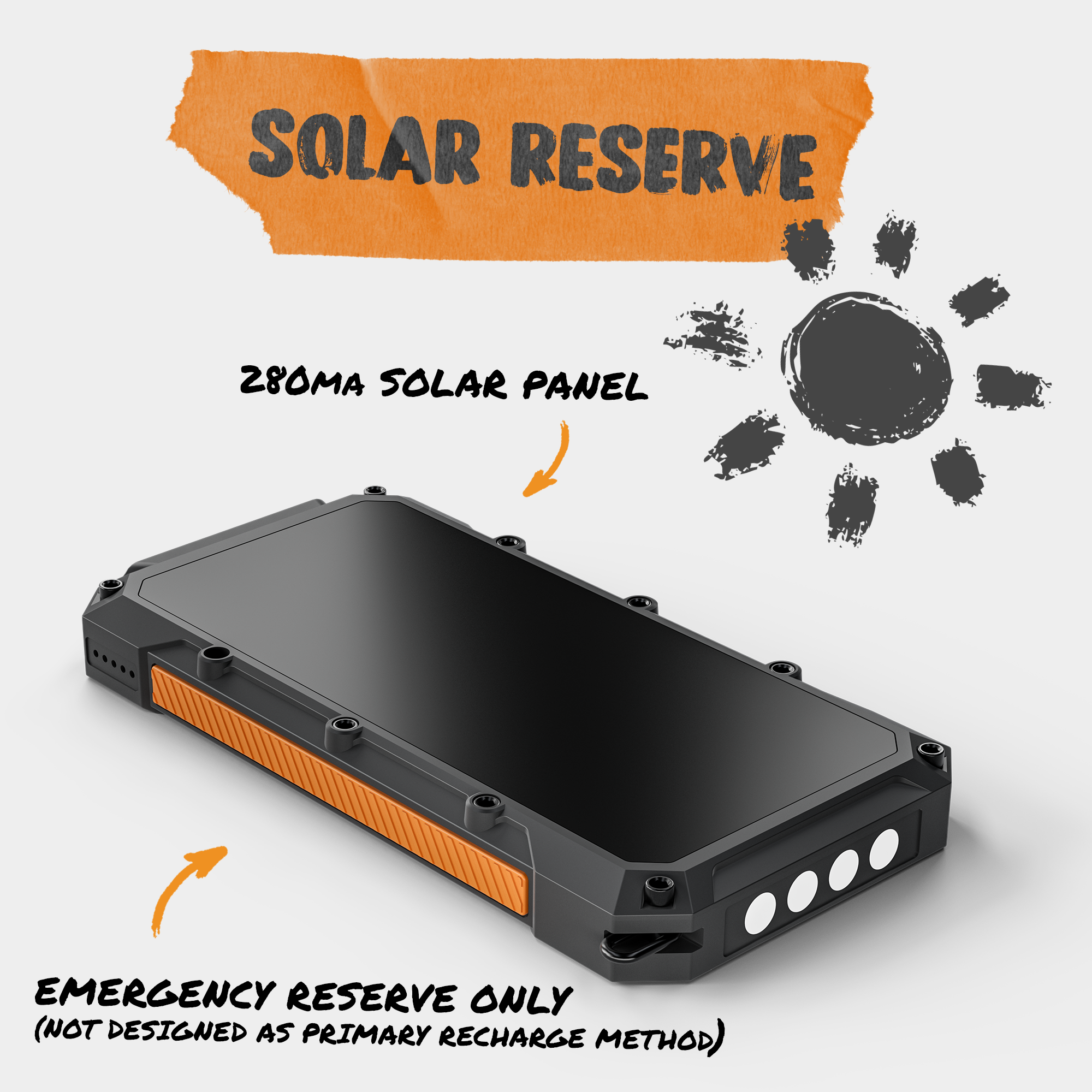ToughTested Solar ROC10 10000mAh Power Bank & Wireless Charger