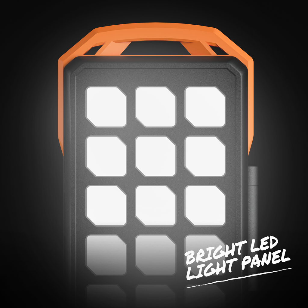 ToughTested Switchback 10000mAh Solar Power Bank & LED Panel Light