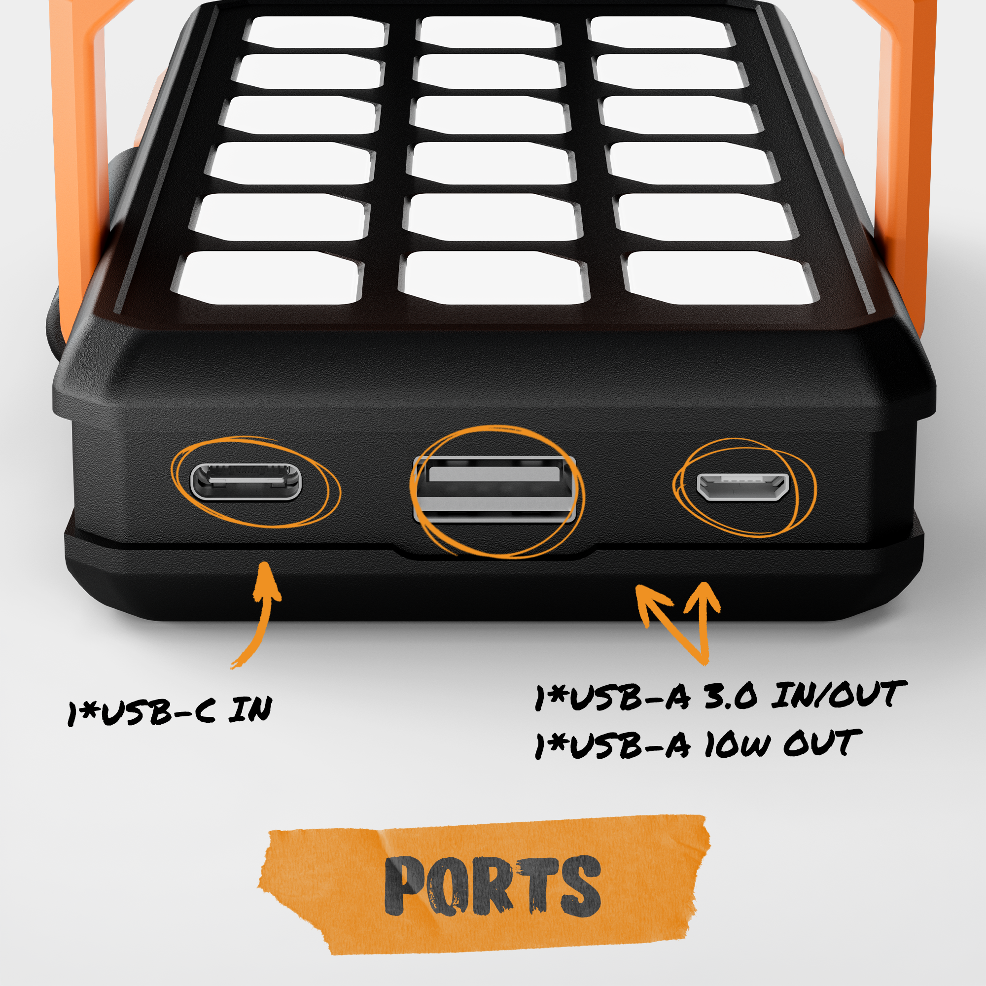 ToughTested Switchback 10000mAh Solar Power Bank & LED Panel Light