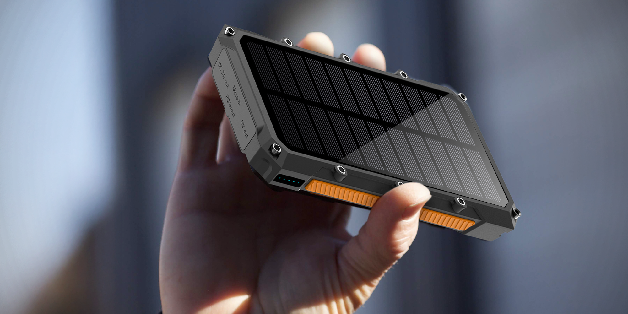 ToughTested 10,000 mAh Fast Charging Solar Power Bank