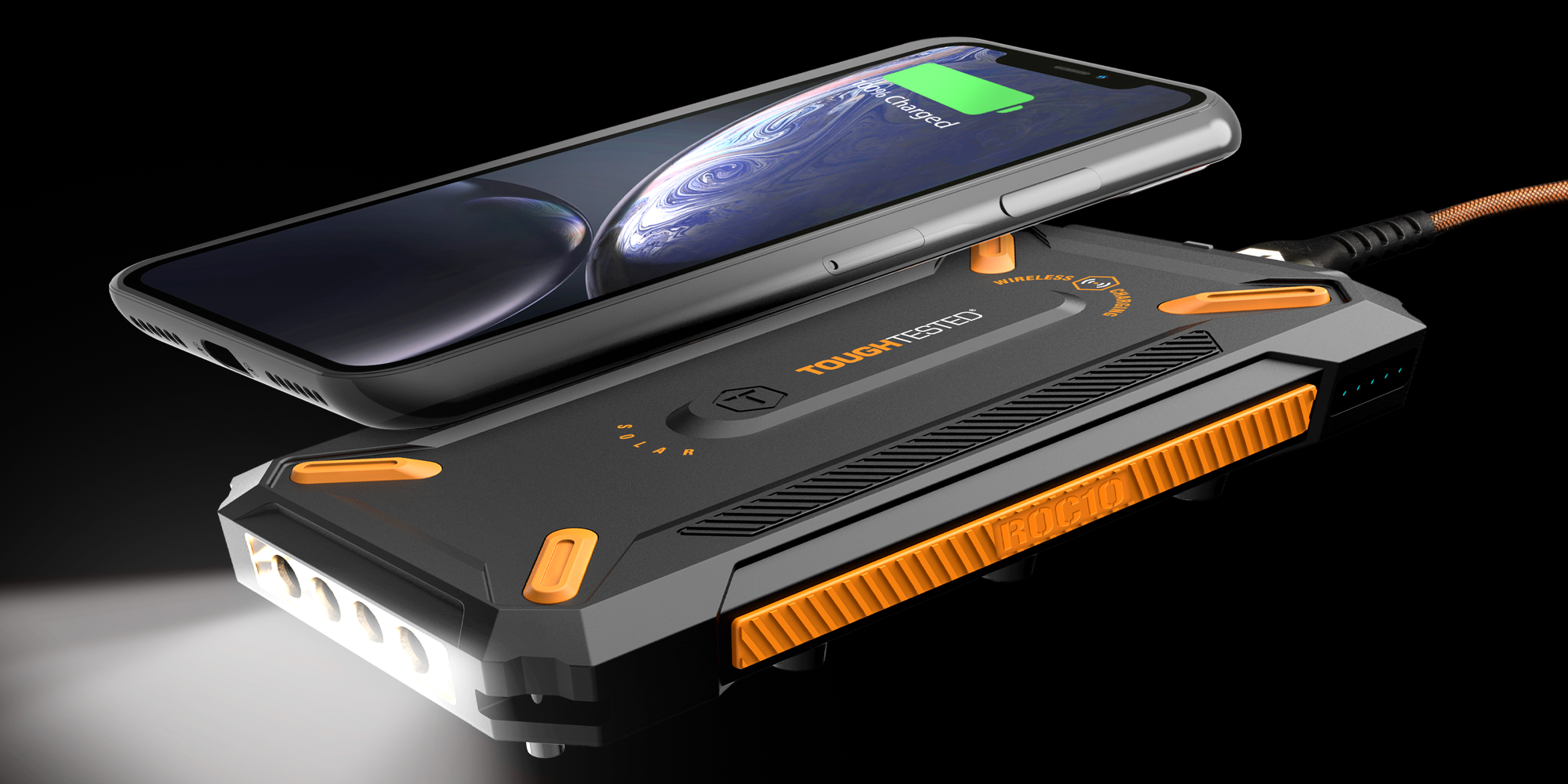 ToughTested 10,000 mAh Fast Charging Solar Power Bank