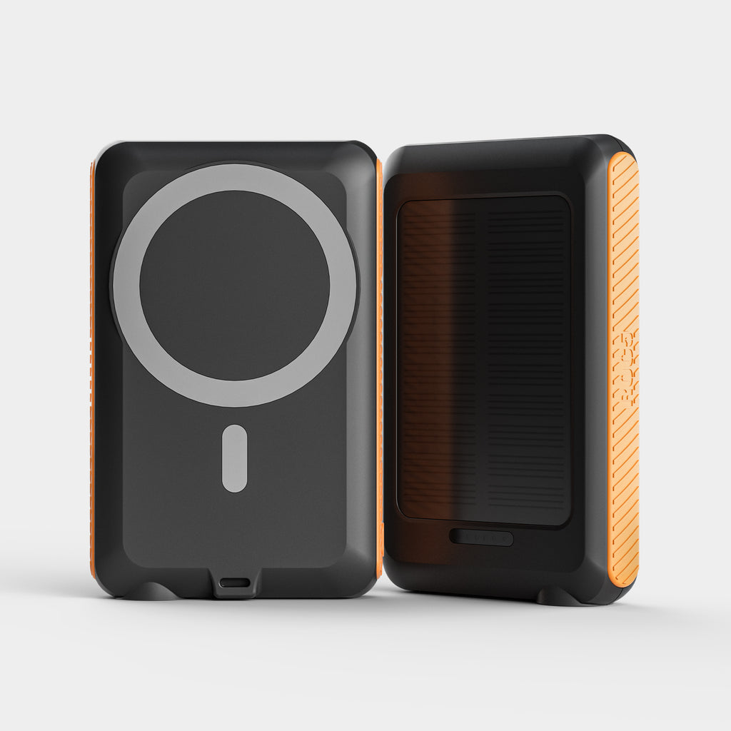 ToughTested ROC 5 Wireless Charging Solar Power Bank, 5000mAh and Magsafe Compatible
