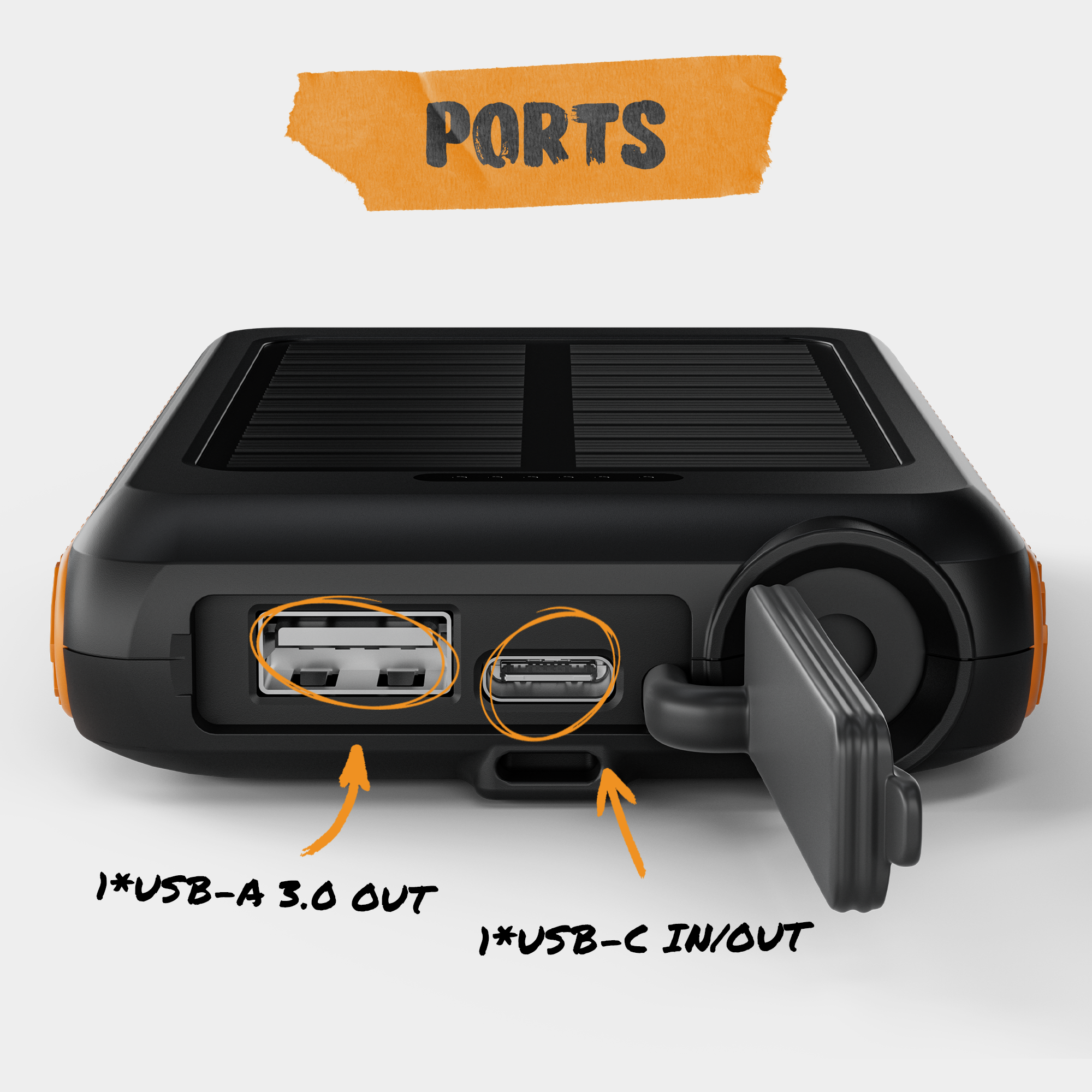 ToughTested Solar ROC5 5000mAh Power Bank & Wireless Charger