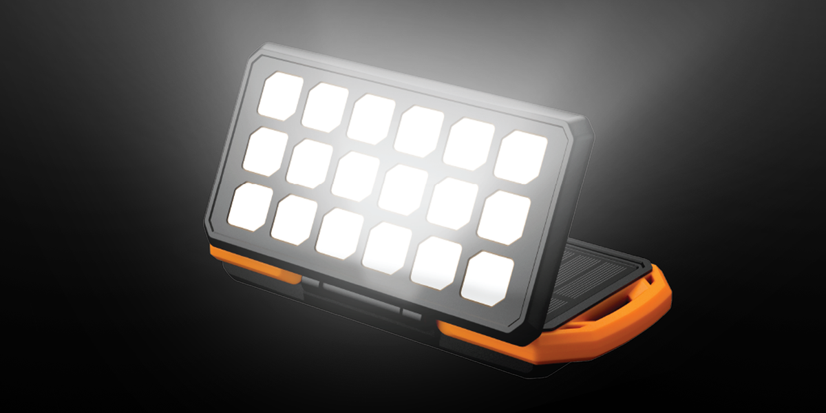 ToughTested Switchback 10000mAh Solar Power Bank & LED Panel Light