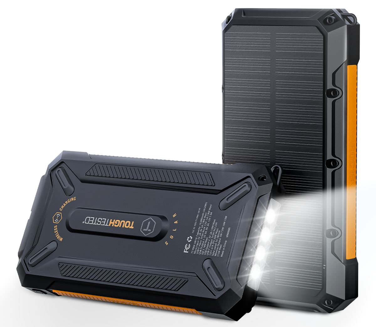 ToughTested SOLAR  ROC16 16,000 mAh Powerbank with Wireless Charging & Power Delivery Fast Charging