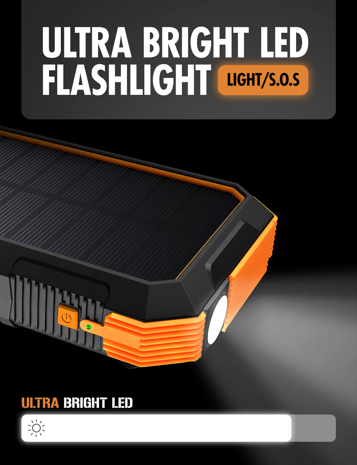 ToughTested SOLAR ROC24 24,000 mAh Powerbank with Solar Charging & PD Fast Charging