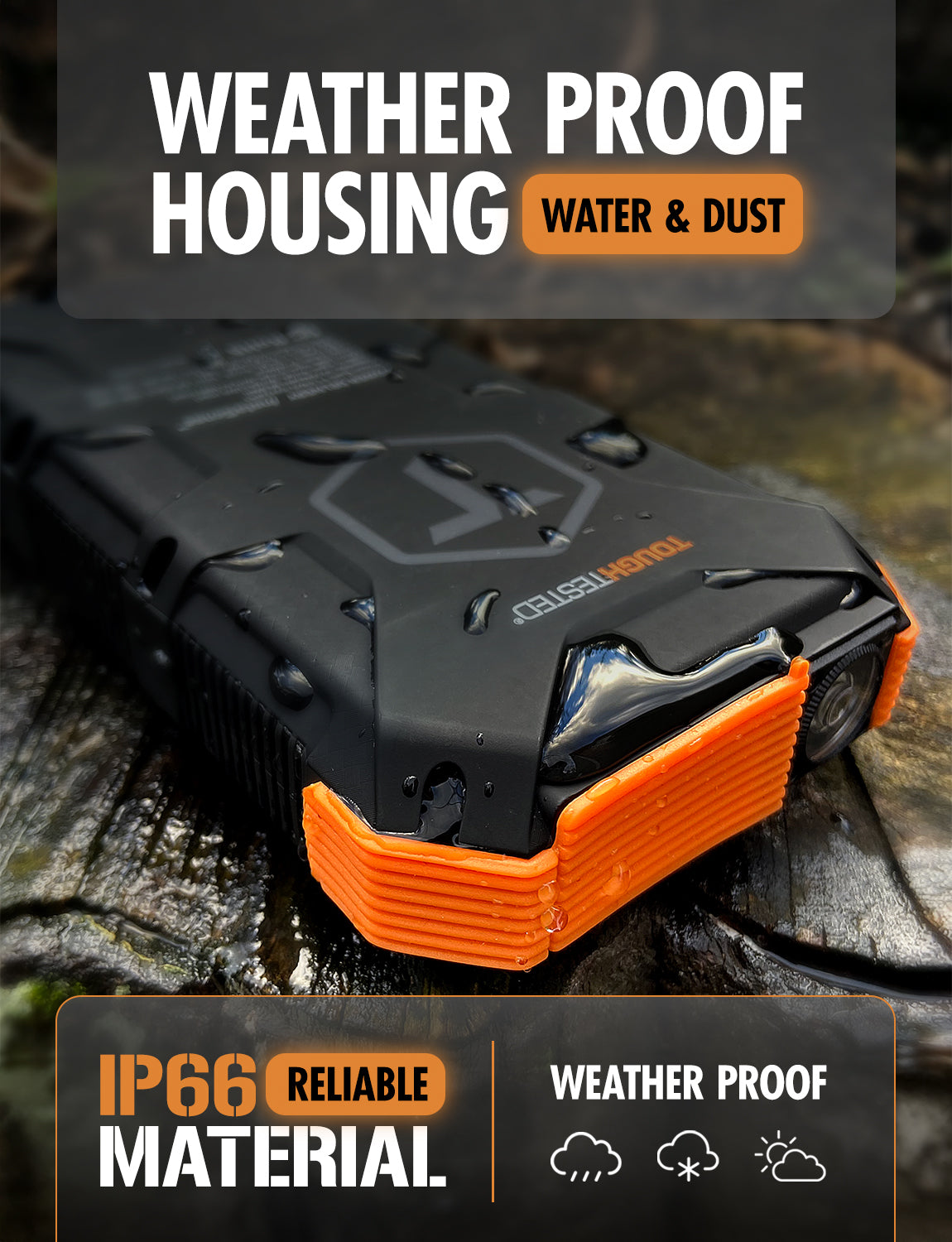 ToughTested SOLAR ROC24 24,000 mAh Powerbank with Solar Charging & PD Fast Charging