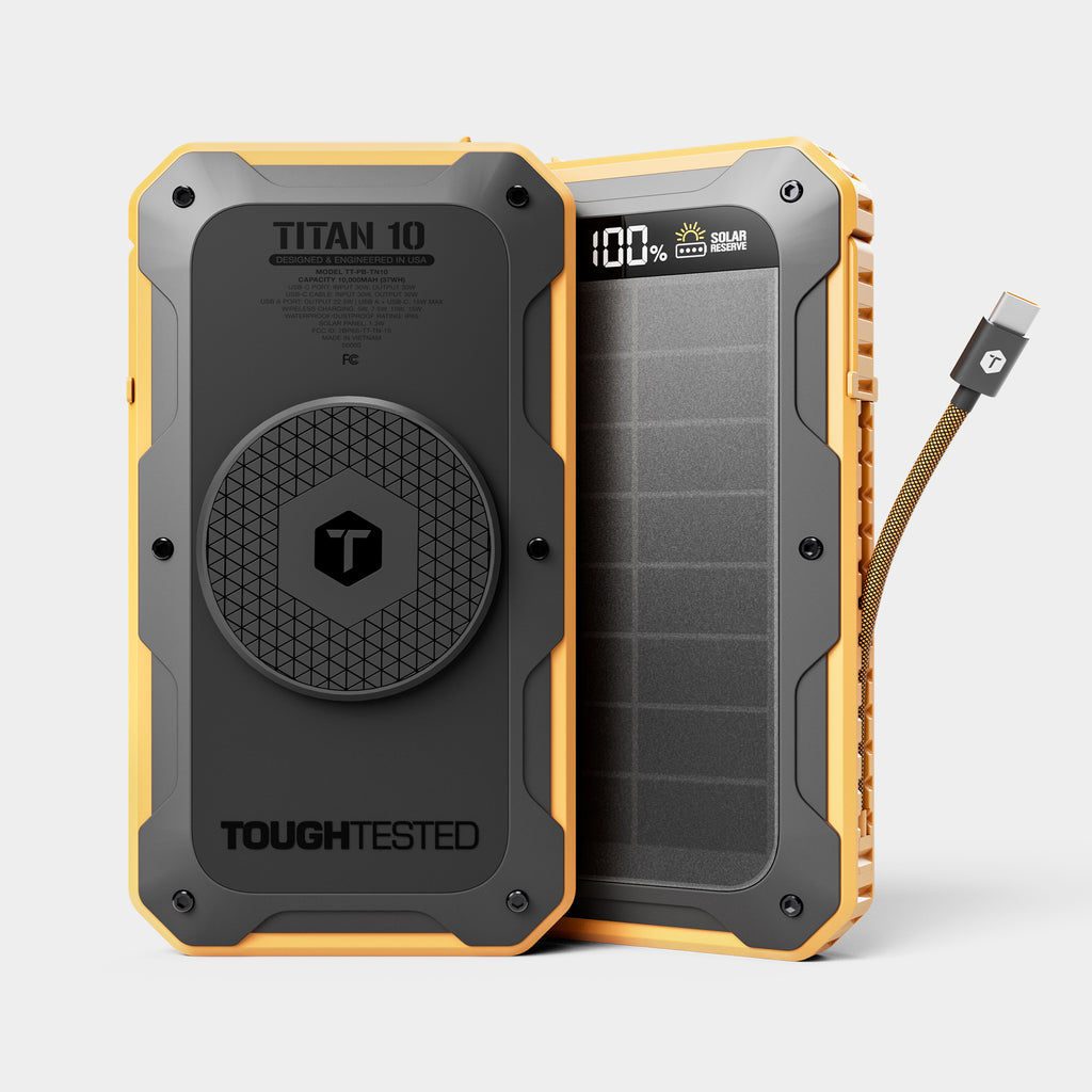 ToughTested Solar Titan10 10000mAh PD Power Bank & Wireless Charger