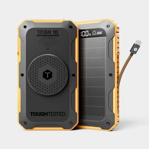 ToughTested Solar Titan10 10000mAh PD Power Bank & Wireless Charger