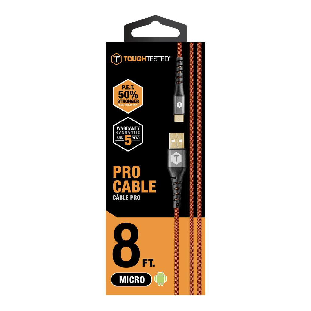 ToughTested PET Pro 8 ft Micro USB Cable