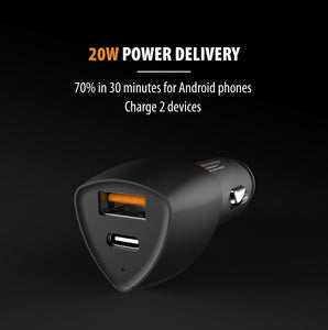 ToughTested 20W PD Car Charger Kit with USB-C Cable
