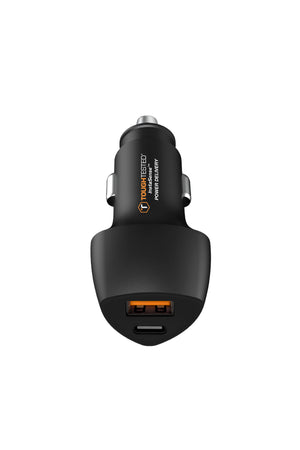 Powershare 15w Dual USB car charger with USB-C + USB A