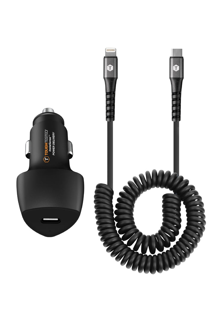 Dual USB Port 20 Watts USB-C Power Delivery (PD) Fast Car Charger Kit For iPhone