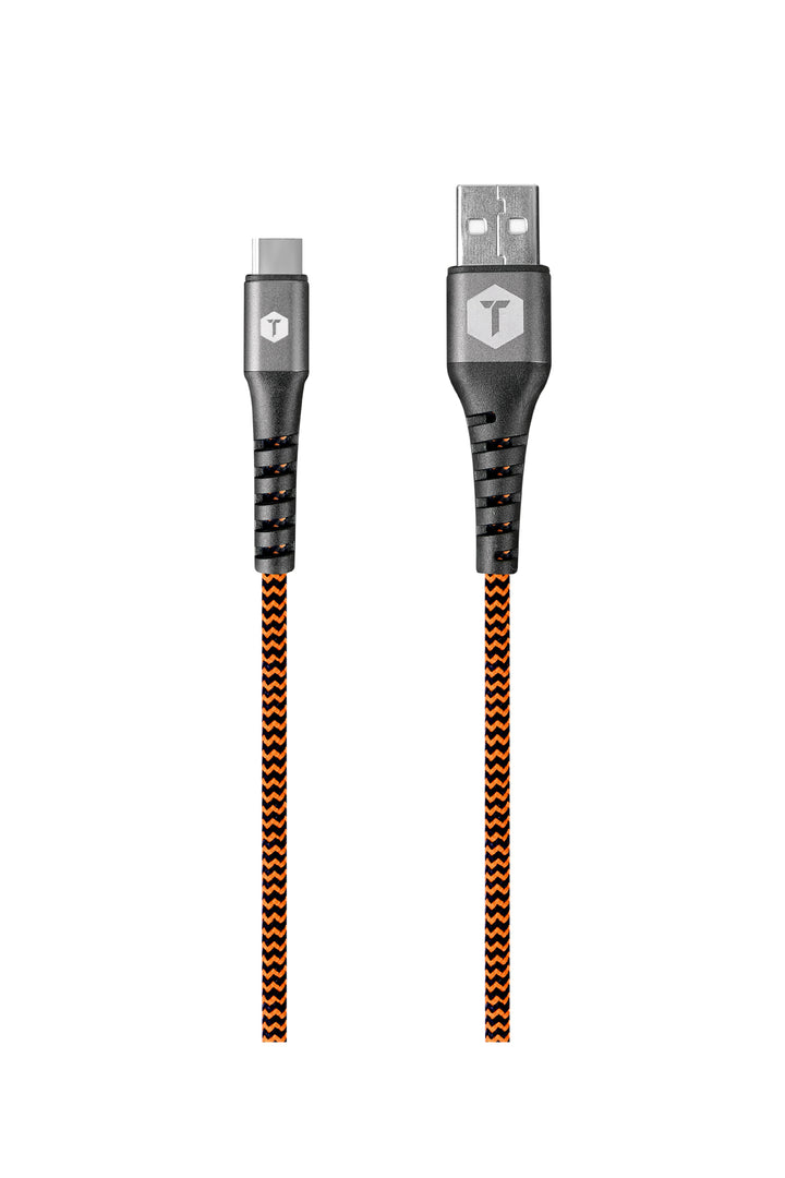 Braided 6 Ft. USB Power/Data Cable with USB-A to USB-C Connector