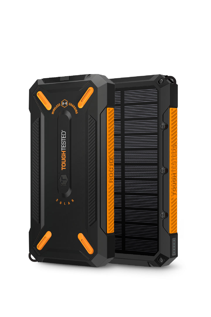 16,000 mAh Solar Charger & Wireless Portable Power Bank - ROC16