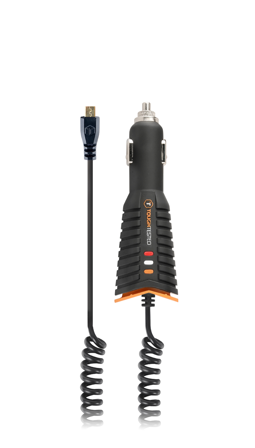 Pro+ Rapid Car Charger with QC2 and 12' Heavy Gauge MICRO USB