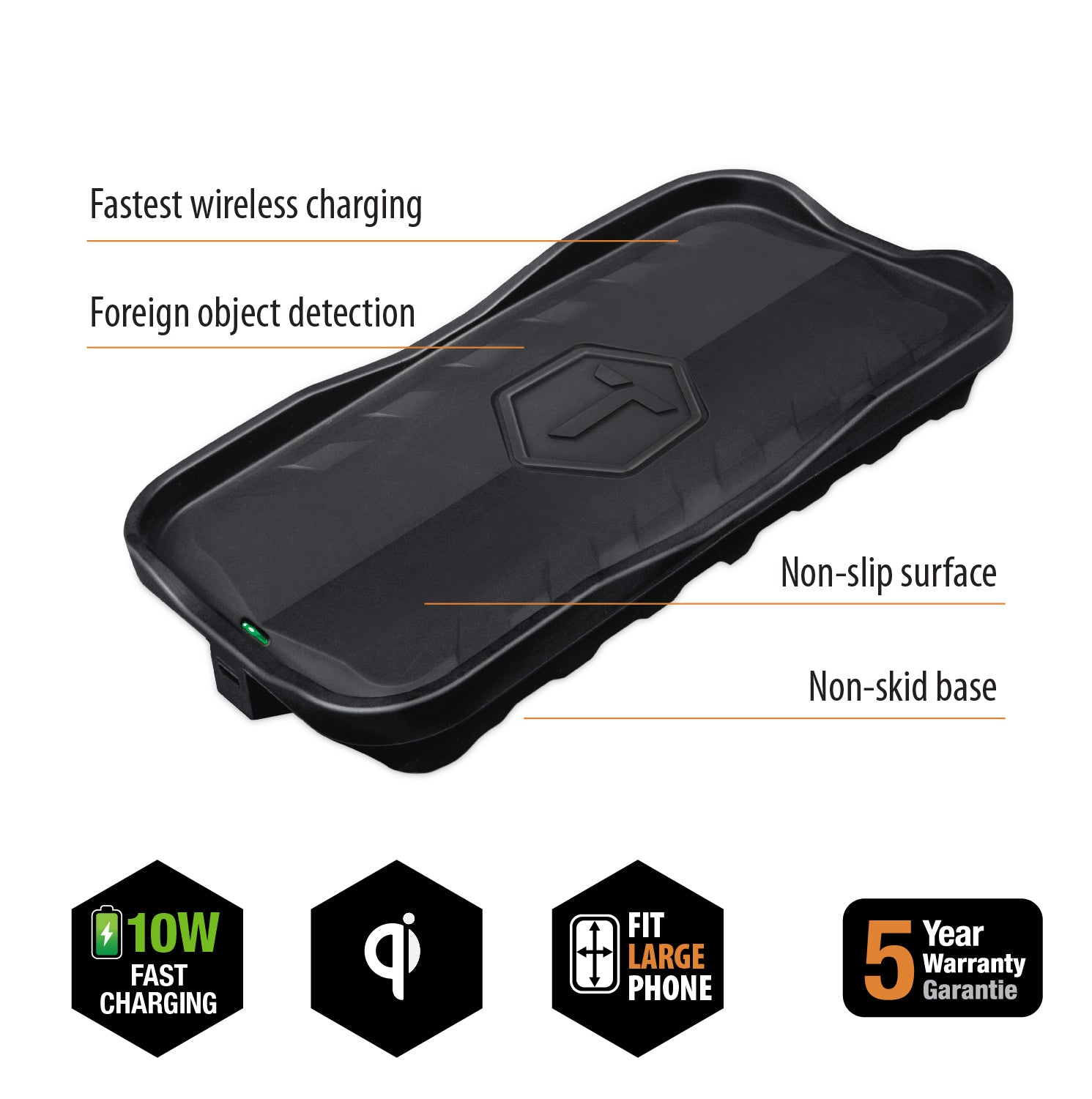 ToughTested 10 Watt Fast Wireless Charging Pad with Qualcomm Quick Charge 2.0